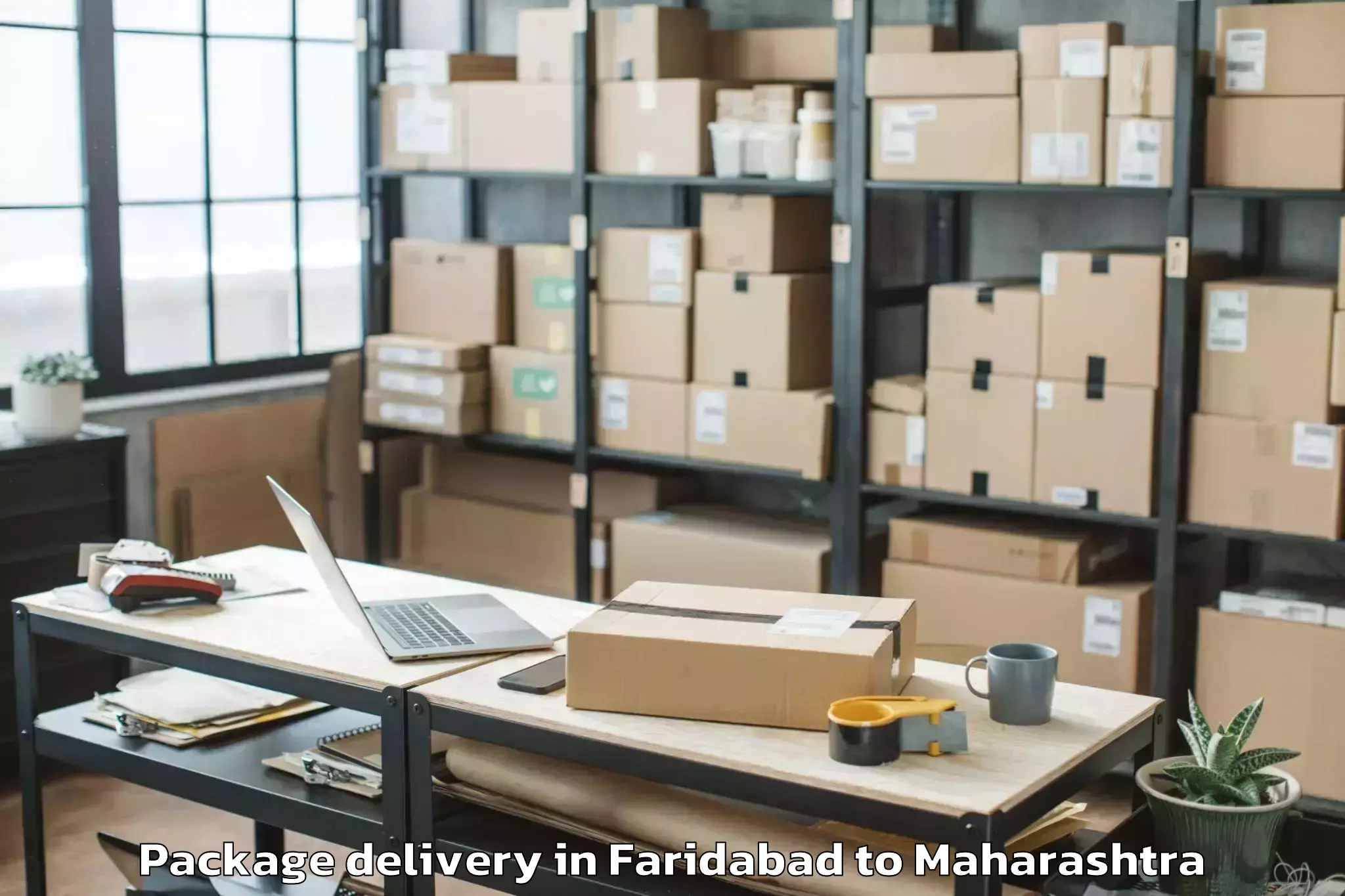 Book Faridabad to Korpana Package Delivery Online